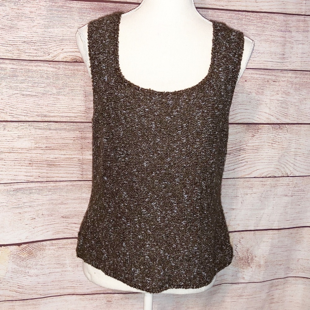 One Girl Who Brown Marled Knit Tank Top Size XL